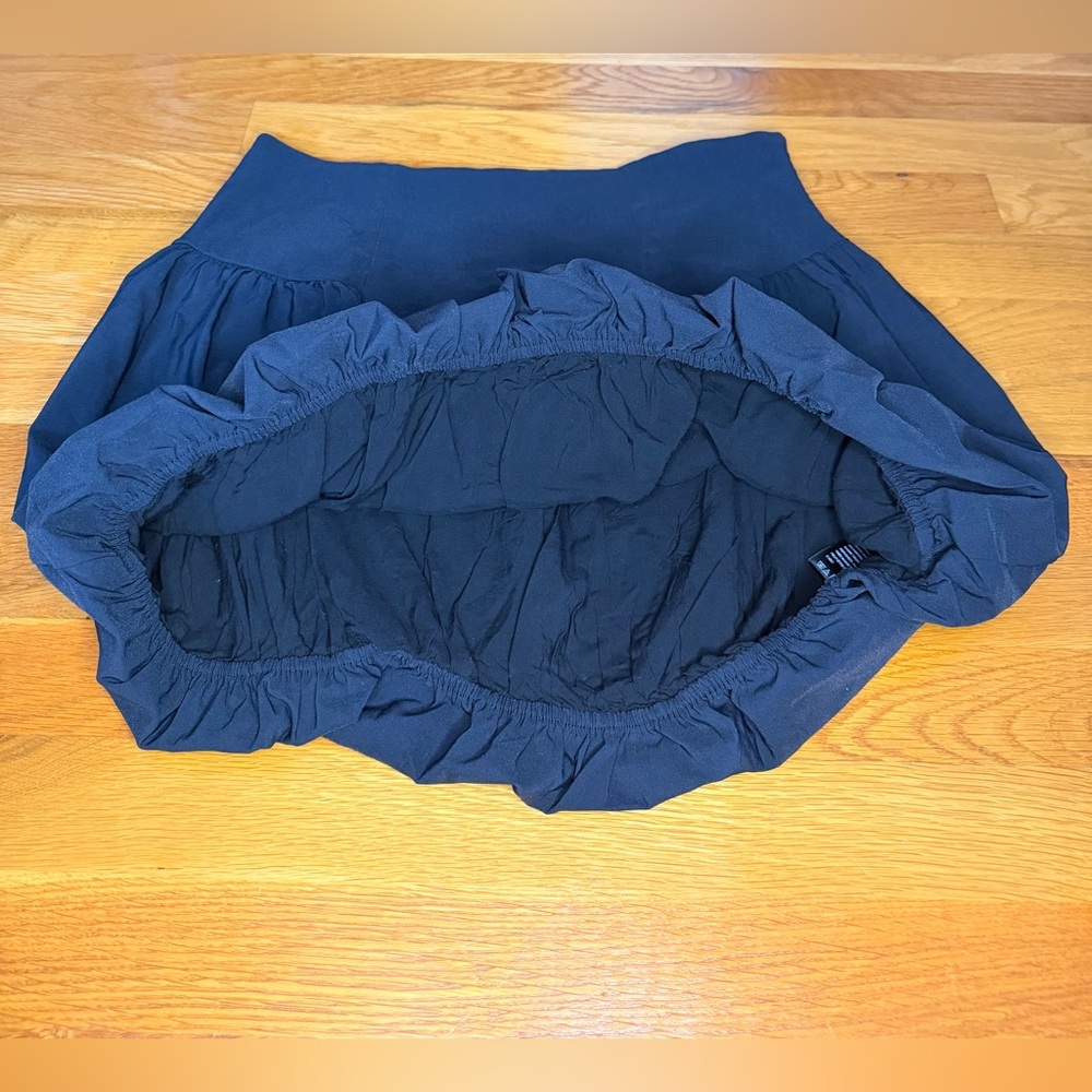 Free People Black Bubble Hem Mini Skirt Size 10 NWOT - Picture 2 of 10